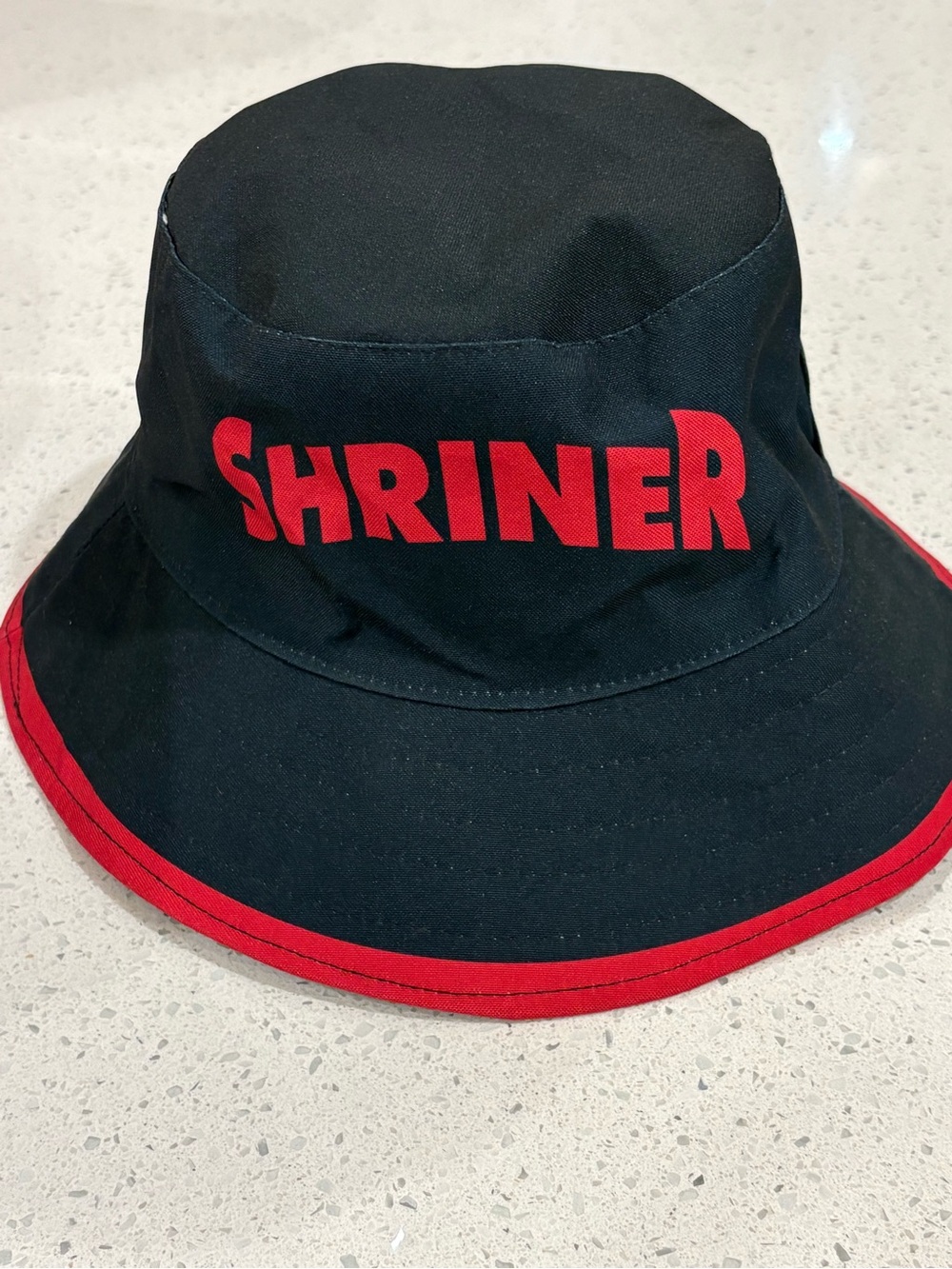 Shriner Black and Red Bucket Hat